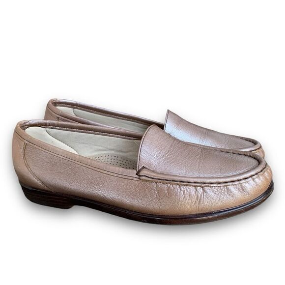 SAS Tripad Comfort pewter Penny Loafers Slip on Everyday Leather Women’s size 9 - Picture 1 of 15